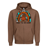 Chestnut gobble till you wobble rainbow Zipper Hoodie - JahusDesignShop