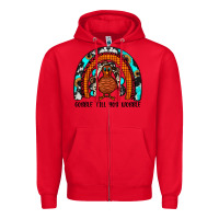 Red gobble till you wobble rainbow Zipper Hoodie - JahusDesignShop