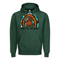 Sports Green gobble till you wobble rainbow Zipper Hoodie - JahusDesignShop