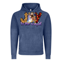 Vintage Denim joy to the world Vintage Hoodie - Zillion Design Studio