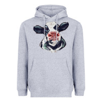 Heather Grey holstein calf face Heavyweight Hoodie - LillyAllenDesigns