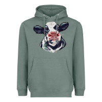Sage holstein calf face Heavyweight Hoodie - LillyAllenDesigns