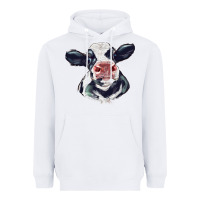 White holstein calf face Heavyweight Hoodie - LillyAllenDesigns