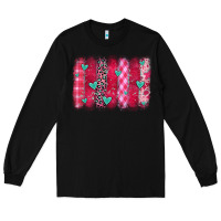 Black valentines day brushstroke Long Sleeve Tee - OliviaCreatesArt