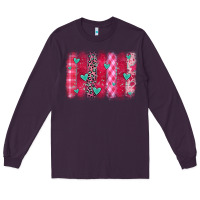Plum valentines day brushstroke Long Sleeve Tee - OliviaCreatesArt