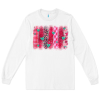 White valentines day brushstroke Long Sleeve Tee - OliviaCreatesArt