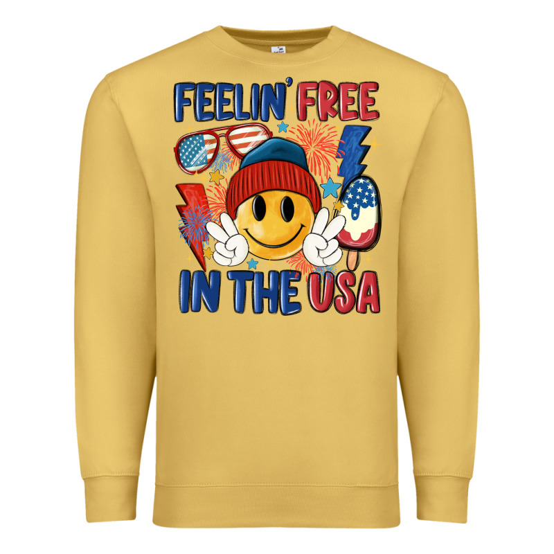 Feelin Free In The Usa Premium Sweatshirt by MaliasSmallBusiness | Teevron