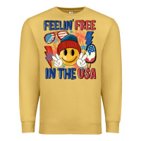 Antique Gold feelin free in the usa Premium Sweatshirt - MaliasSmallBusiness