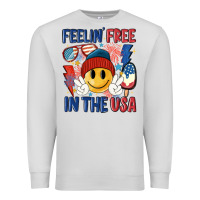 Dove Grey feelin free in the usa Premium Sweatshirt - MaliasSmallBusiness