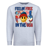 Heather Grey feelin free in the usa Premium Sweatshirt - MaliasSmallBusiness