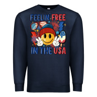 Navy feelin free in the usa Premium Sweatshirt - MaliasSmallBusiness