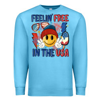 Ocean Blue feelin free in the usa Premium Sweatshirt - MaliasSmallBusiness