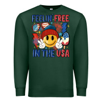 Sports Green feelin free in the usa Premium Sweatshirt - MaliasSmallBusiness