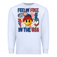 White feelin free in the usa Premium Sweatshirt - MaliasSmallBusiness