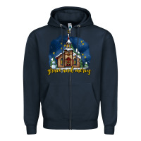 Navy Christmas church and snow grace and mercy Zipper Hoodie - AdoDesignShop