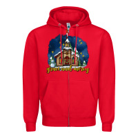 Red Christmas church and snow grace and mercy Zipper Hoodie - AdoDesignShop