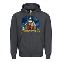 Smoke Christmas church and snow grace and mercy Zipper Hoodie - AdoDesignShop