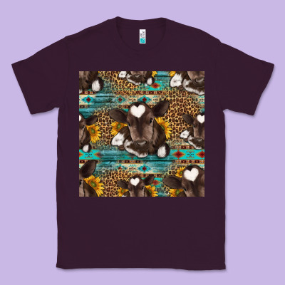 Western Baby Calf Seamless Pattern Classic Tee Designed By Hra Design Shop