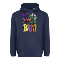 Navy Meow i mean, boo Halloween Heavyweight Hoodie - NancyCooperArtShop