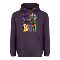 Plum Meow i mean, boo Halloween Heavyweight Hoodie - NancyCooperArtShop