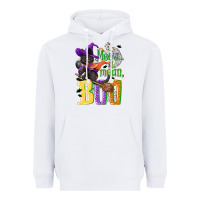 White Meow i mean, boo Halloween Heavyweight Hoodie - NancyCooperArtShop