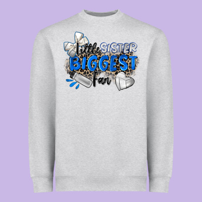 Little Sister Biggest Fan Volleyball Heavyweight Sweatshirt Designed By Zillion Design Studio