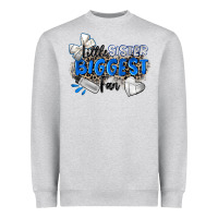 Heather Grey little sister biggest fan volleyball Heavyweight Sweatshirt - Zillion Design Studio