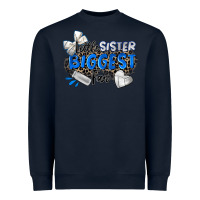Navy little sister biggest fan volleyball Heavyweight Sweatshirt - Zillion Design Studio