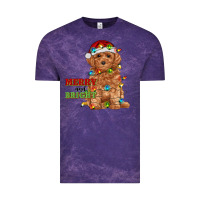 Cloud Purple merry and bright toy poodle Vintage Tee - RanaPortraitStore