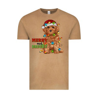 Vintage Camel merry and bright toy poodle Vintage Tee - RanaPortraitStore