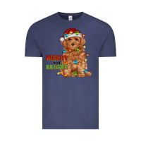 Vintage Denim merry and bright toy poodle Vintage Tee - RanaPortraitStore