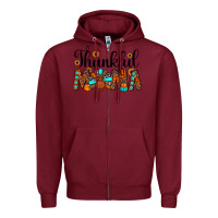 Burgundy thankful mama Zipper Hoodie - JahusDesignShop