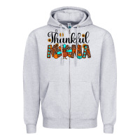 Heather Grey thankful mama Zipper Hoodie - JahusDesignShop