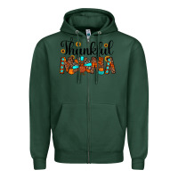 Sports Green thankful mama Zipper Hoodie - JahusDesignShop