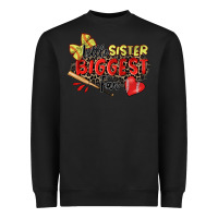 Black little sister biggest fan softball Heavyweight Sweatshirt - Zillion Design Studio