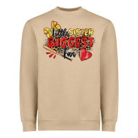 Mushroom little sister biggest fan softball Heavyweight Sweatshirt - Zillion Design Studio