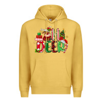 Antique Gold oh deer reindeer Premium Hoodie - MaliasSmallBusiness