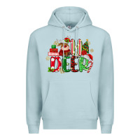 Blue Mist oh deer reindeer Premium Hoodie - MaliasSmallBusiness