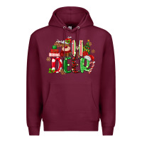 Burgundy oh deer reindeer Premium Hoodie - MaliasSmallBusiness