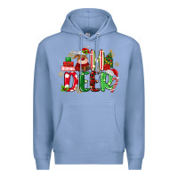 Colony Blue oh deer reindeer Premium Hoodie - MaliasSmallBusiness