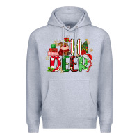 Heather Grey oh deer reindeer Premium Hoodie - MaliasSmallBusiness