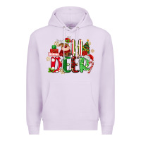 Lilac oh deer reindeer Premium Hoodie - MaliasSmallBusiness
