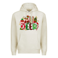 Oatmeal Heather oh deer reindeer Premium Hoodie - MaliasSmallBusiness