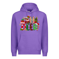 Purple oh deer reindeer Premium Hoodie - MaliasSmallBusiness