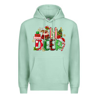 Seafoam oh deer reindeer Premium Hoodie - MaliasSmallBusiness