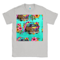 Moon Dust floral hippie truck seamless pattern Classic Tee - HRA Design Shop