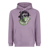 Lavender Magical cats ghost with moon Halloween Heavyweight Hoodie - NancyCooperArtShop