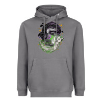 Storm Magical cats ghost with moon Halloween Heavyweight Hoodie - NancyCooperArtShop