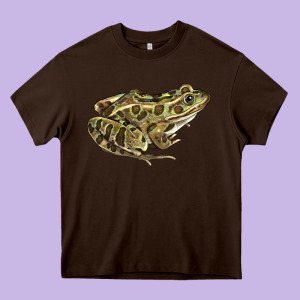 Northern Leopard Frog Heavy Core Tee Designed By Lillyallendesigns