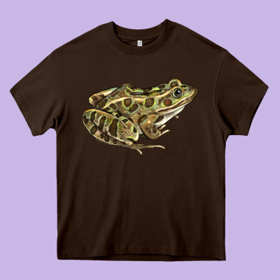 Northern Leopard Frog Heavy Core Tee Designed By Lillyallendesigns